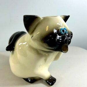 Vintage very unique signed cat teapot